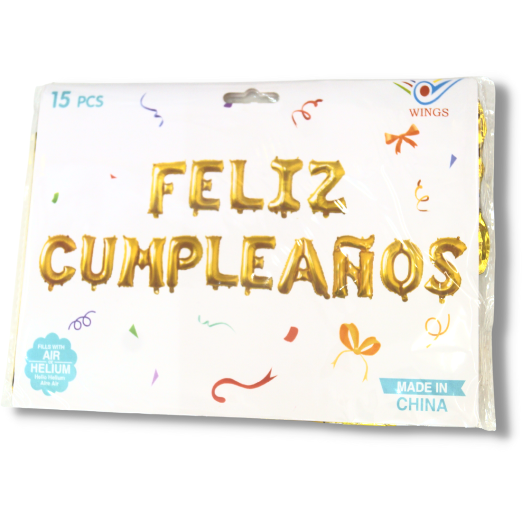 KIT DE GLOBOS »FELIZ CUMPLEAÑOS» – Manualidades Decorama